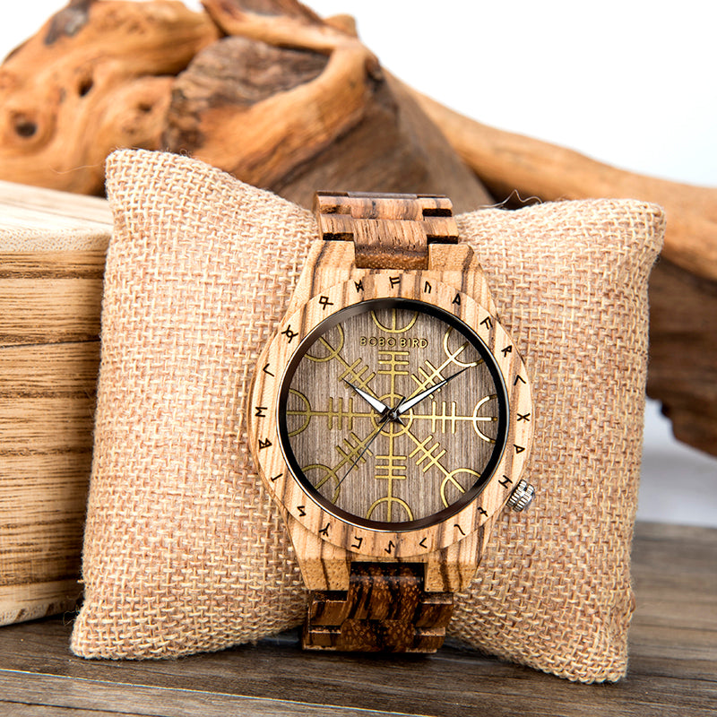 MONTRE VIKING EN BOIS