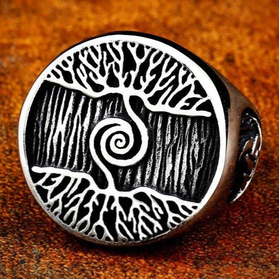 Bague Viking Ciel et Terre Medieval Fantasy