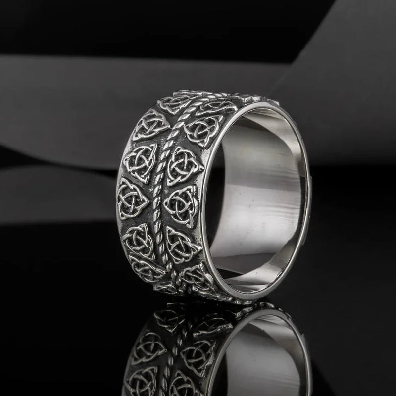 BAGUE CELTIQUE TRIQUETRA - ARGENT MASSIF