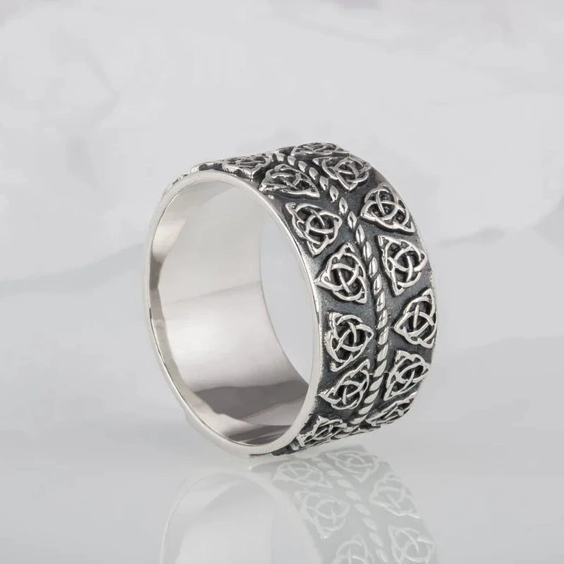 BAGUE CELTIQUE TRIQUETRA - ARGENT MASSIF