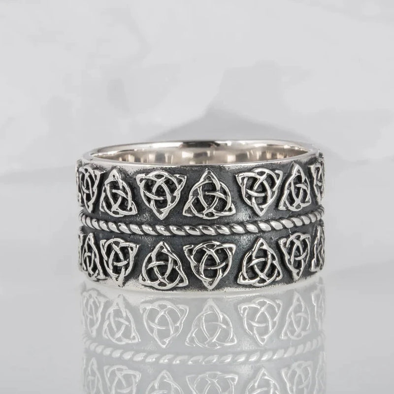 BAGUE CELTIQUE TRIQUETRA - ARGENT MASSIF