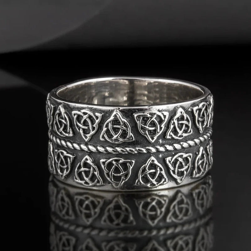 BAGUE CELTIQUE TRIQUETRA - ARGENT MASSIF