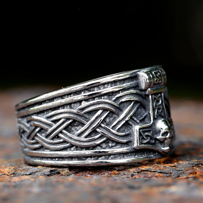 BAGUE VIKING <br> MJÖLNIR CRÂNE