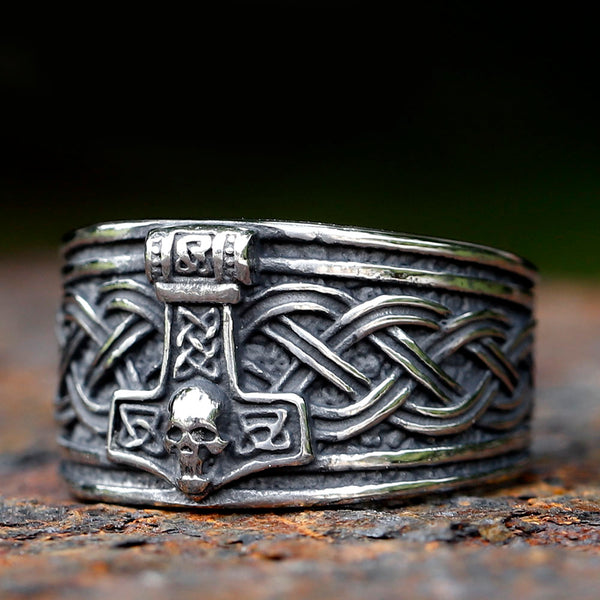 BAGUE VIKING <br> MJÖLNIR CRÂNE