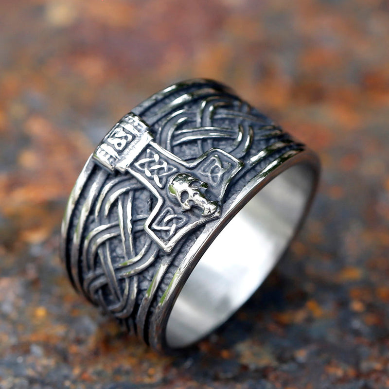 BAGUE VIKING <br> MJÖLNIR CRÂNE