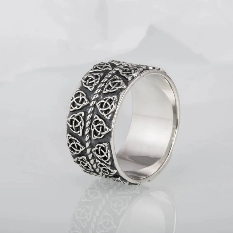 BAGUE CELTIQUE TRIQUETRA - ARGENT MASSIF