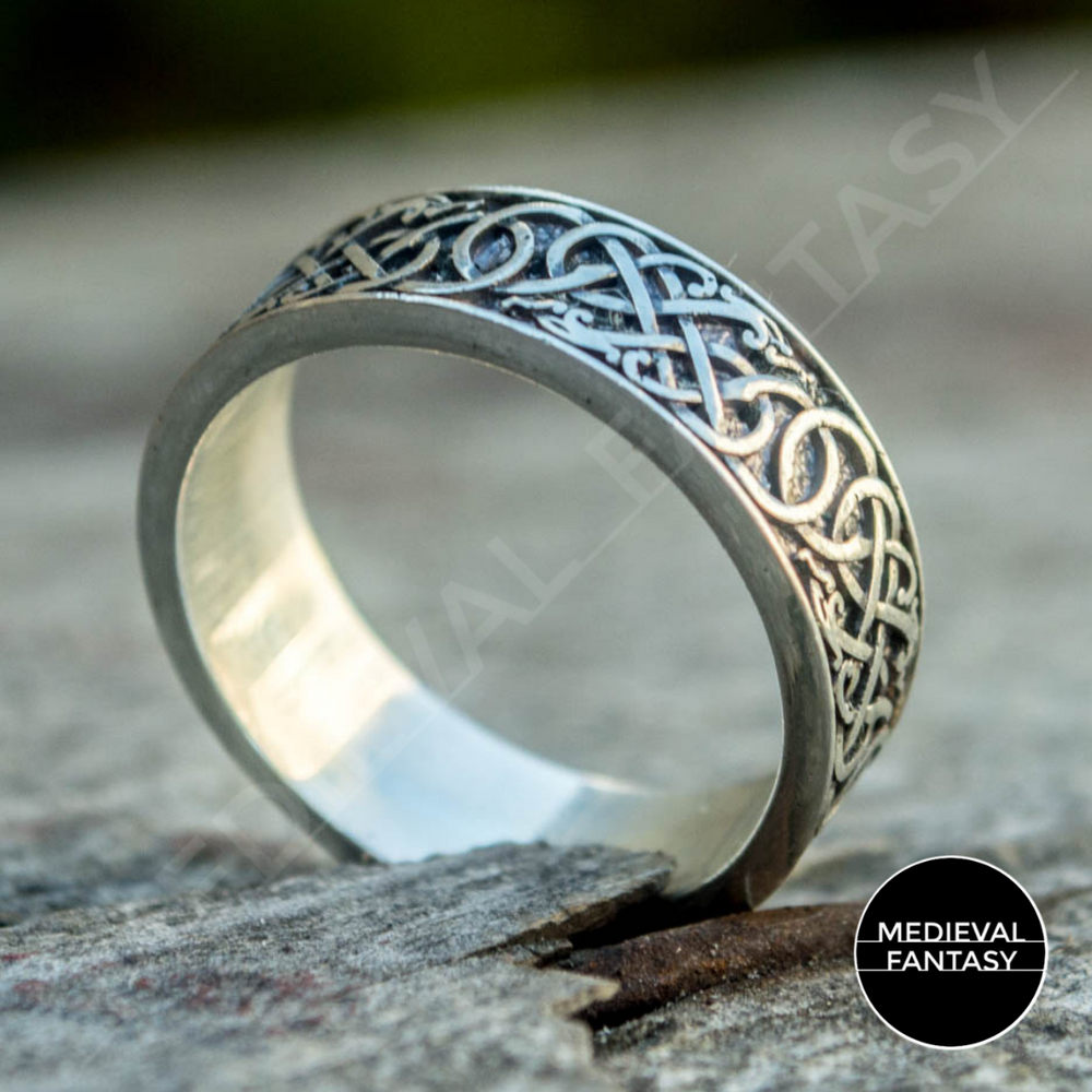 Bague Celtique Entrelacs Argent Massif Medieval Fantasy