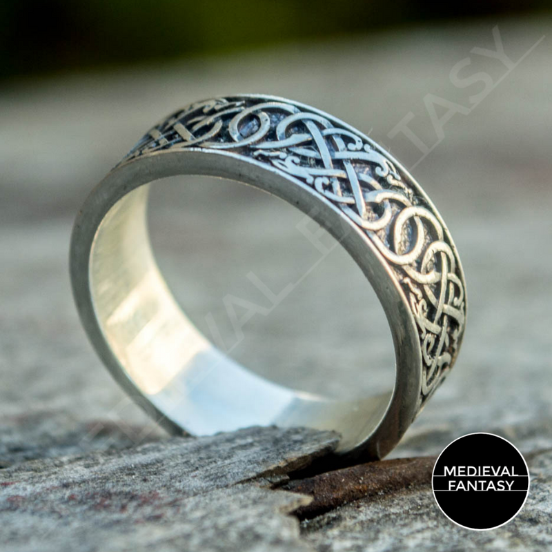 BAGUE CELTE ENTRELACS ARGENT MASSIF