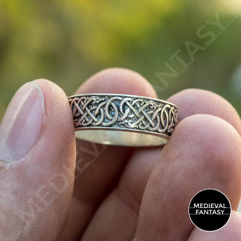 BAGUE CELTE ENTRELACS ARGENT MASSIF