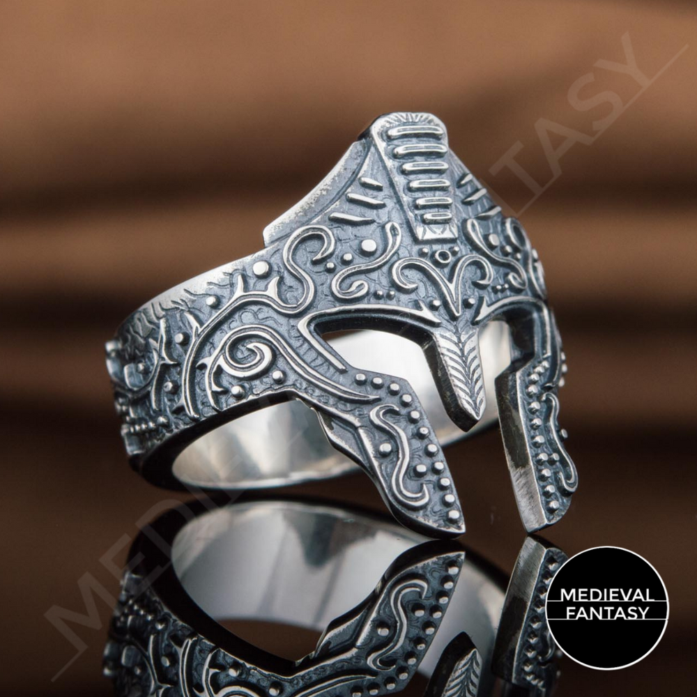 Bague Spartiate Argent Massif Medieval Fantasy