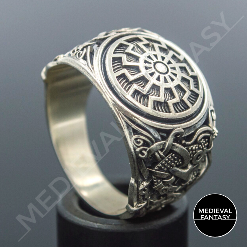 Bague soleil noir sale