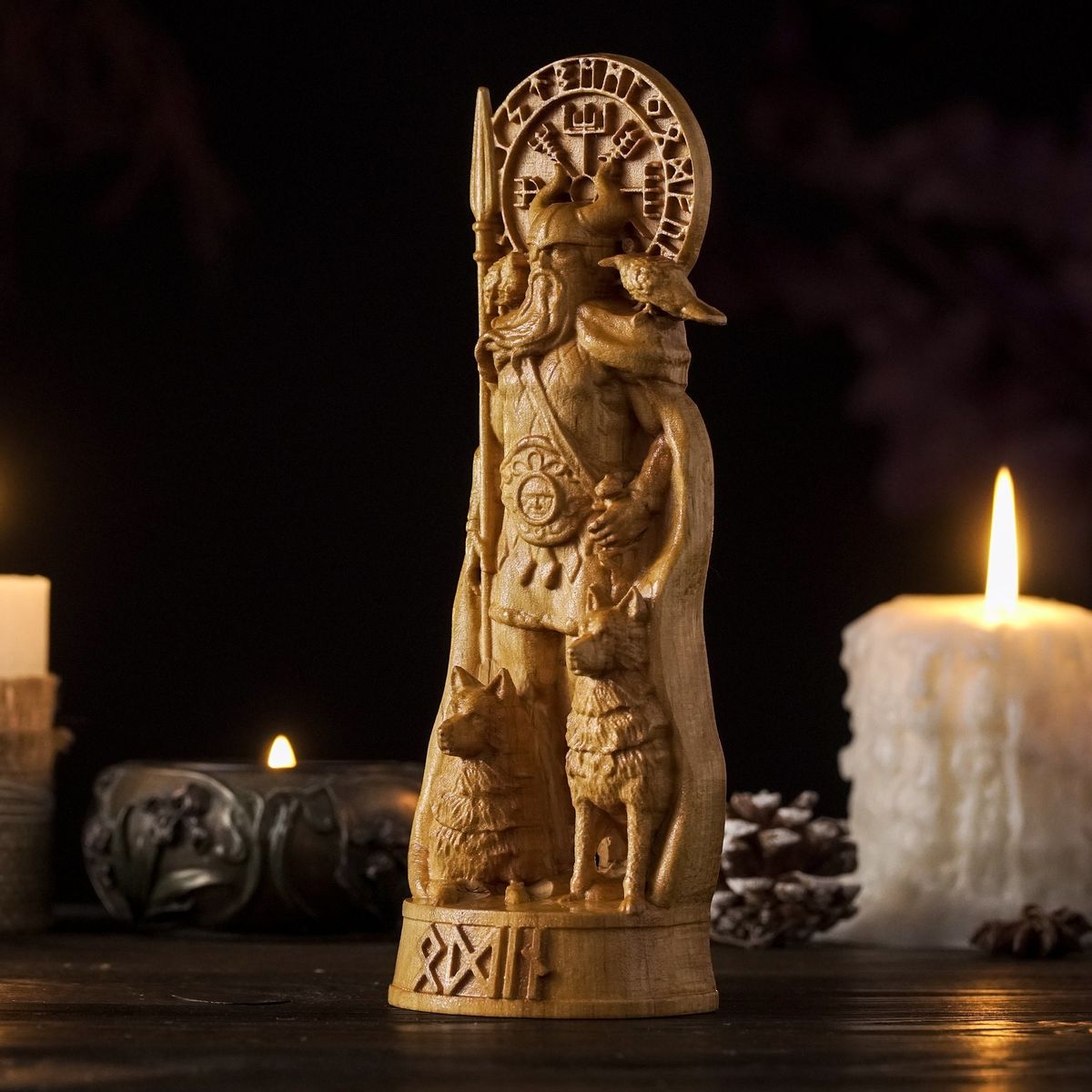 Plaque Murale Métal Dieu Nordique Odin – 30 X 20 Cm – étain – Neuve