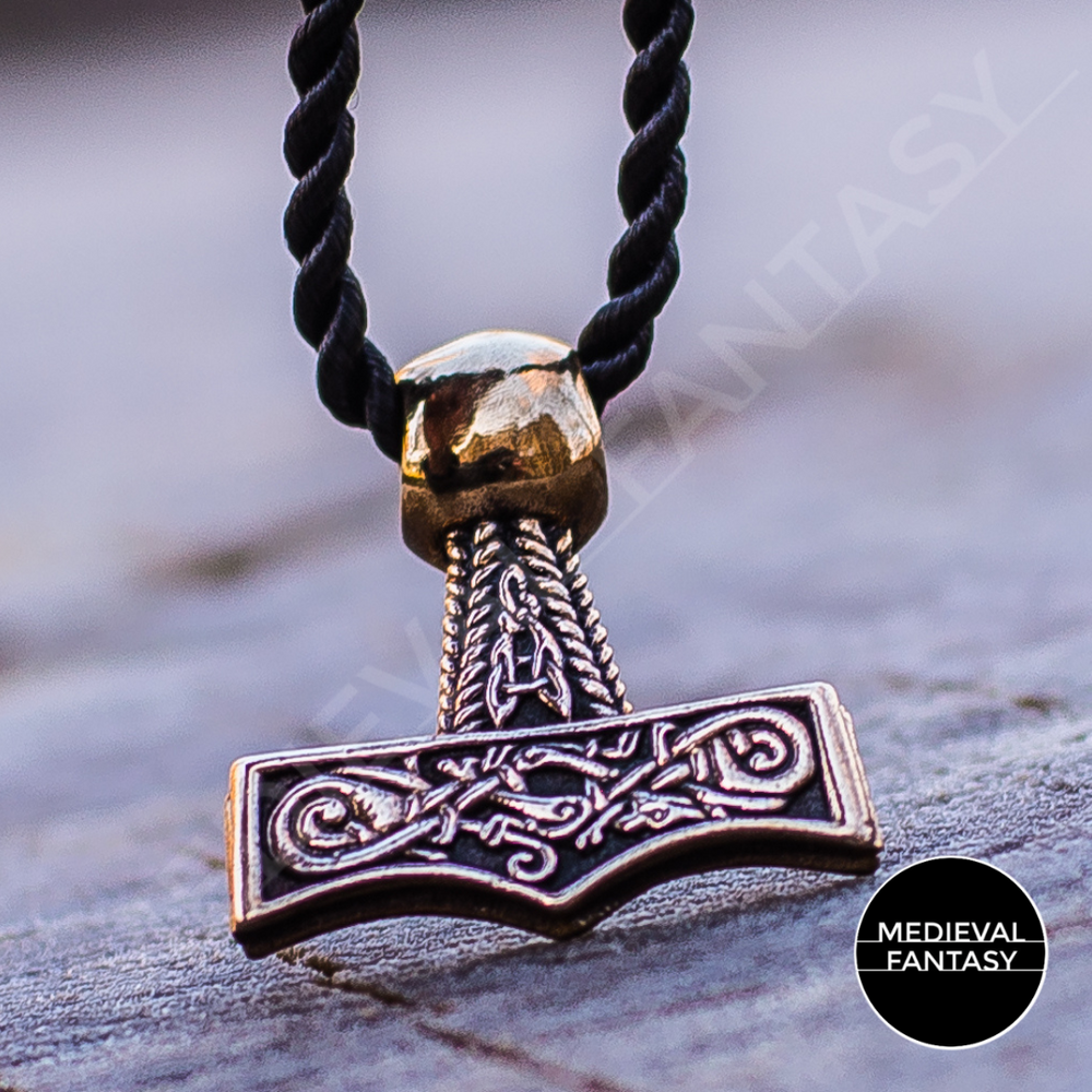 Pendentif Marteau Thor Mjölnir Chaîne Acier Inoxydable - Bijou Viking