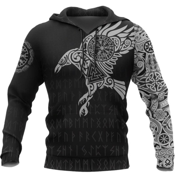 SWEAT VIKING <br> CORBEAU MESSAGER - Medieval Fantasy